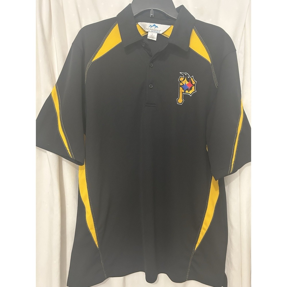 Tri-Mountain Men's Performance Polo Shirt Pittsburgh Penguins Large